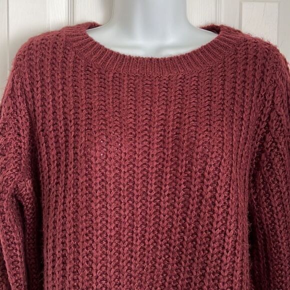 Noisy May Burgundy Crew Neck Sweater Size M - Picture 2 of 10